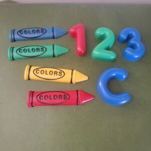 Home Interiors & Gifts Vibrant Crayon and Number 3D Wall Decor Set